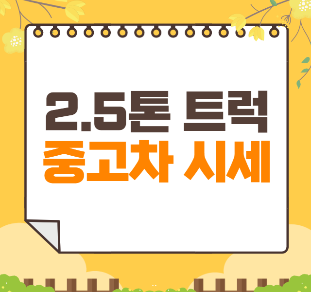 2.5톤 트럭 중고차 가격 시세표 | 마이티 중고시세