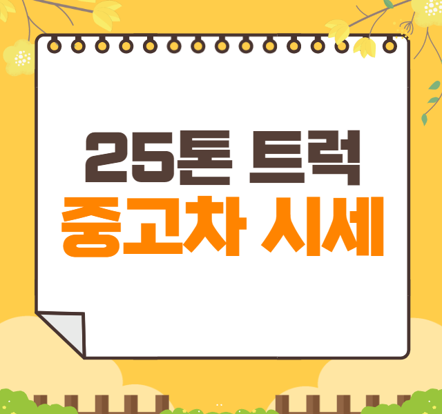 25톤 트럭 중고차 가격 시세표 | 만트럭 볼보 벤츠 타타대우 중고